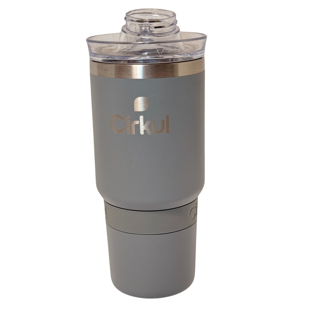 Cirkul Gray Insulated Stainless Steel Tumbler 40oz Matte Water Bottle